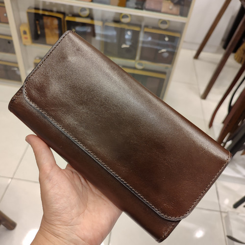 کیف دستی مدارک چرمی سه لتی با تسمه ضدسرقت مدل C429