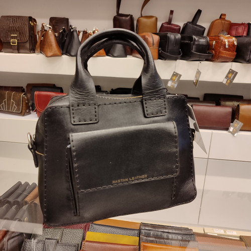 کیف تاینی دسته دار چرمی دست دوز گاوی مدل C606