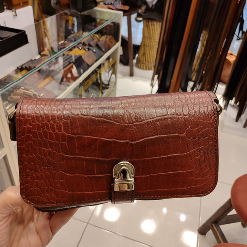 کیف تاینی چرمی رودوشی کروکو قفل ناخنی مدل C63۸