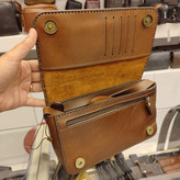کیف زنانه چرمی دست دوز رودوشی کریزی هورس مدل C745