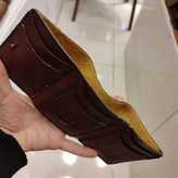 جاکارتی کیف پولی چرمی سه لتی دست دوز مدل C784